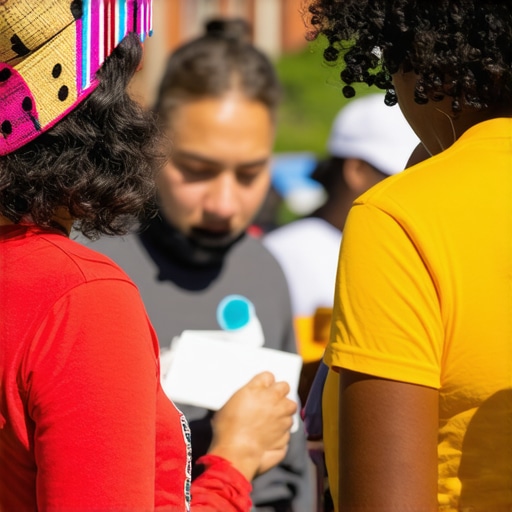 Local businesses and residents at a community event in Greensboro, fostering community ties.