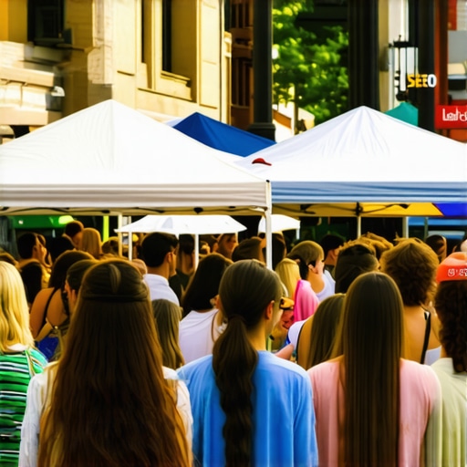 Local businesses participating in a community event in Greensboro, promoting local SEO