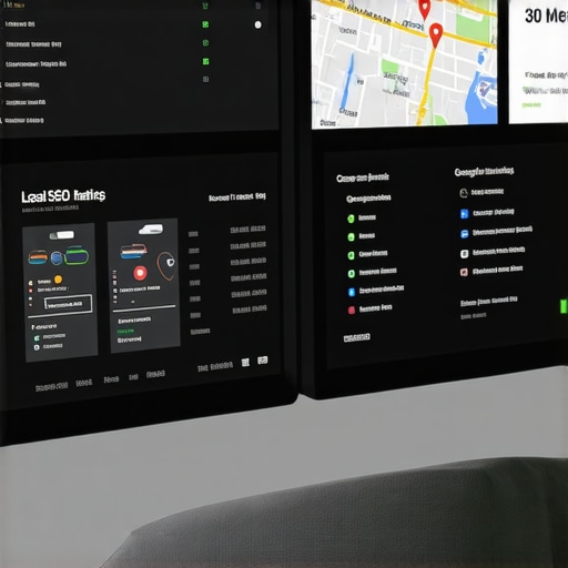 Dashboard displaying local SEO metrics and Google Maps rankings to illustrate tools for maintaining SEO success