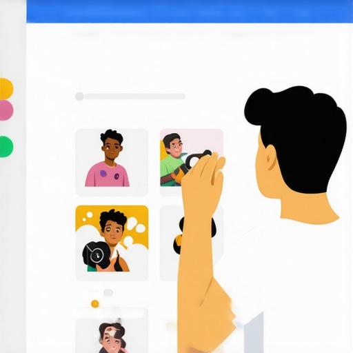 Business owner uploading photos to Google My Business