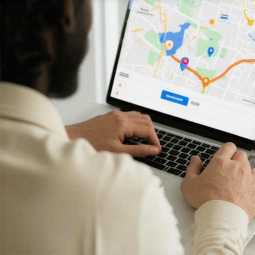 Person analyzing local SEO metrics on a laptop in Greensboro