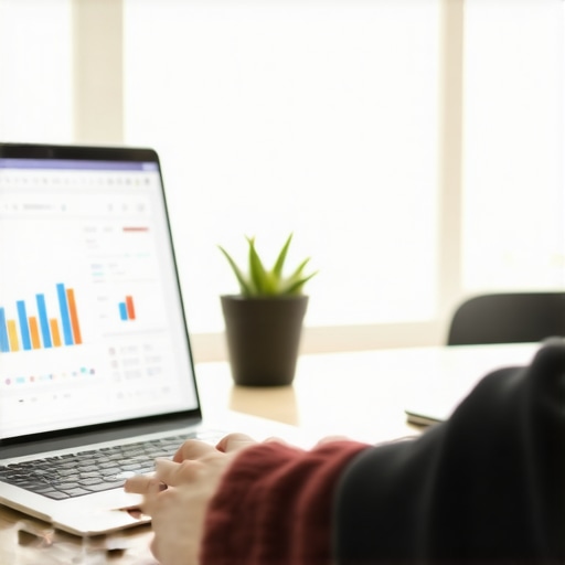 Person analyzing local SEO metrics using advanced software tools in Greensboro