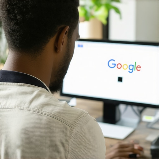 Business owner updating Google Business Profile with local SEO tactics in Greensboro