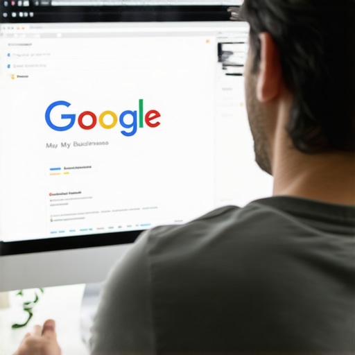 Small business owner working on Google Maps listing in Greensboro.