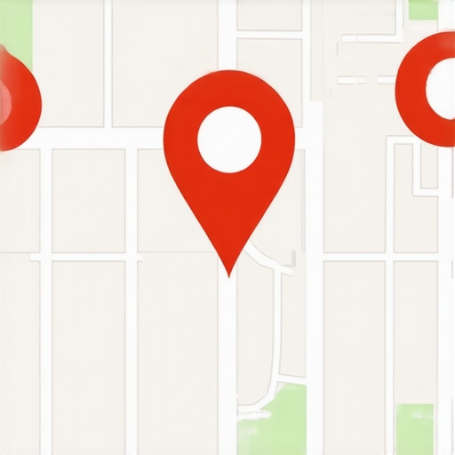 Illustration of Greensboro business map optimization strategies with SEO icons.