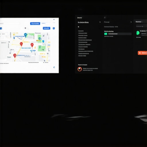 A modern workspace with computers displaying maps and SEO analytics tailored for Greensboro, NC.