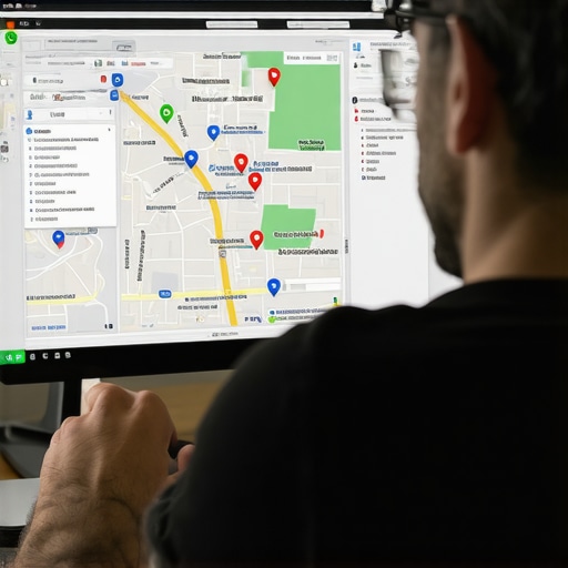 Business owner updating Google Maps profile in Greensboro using SEO tools.