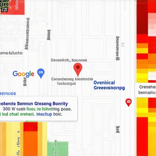 Data visualization showing Greensboro map optimization and local search ranking factors.