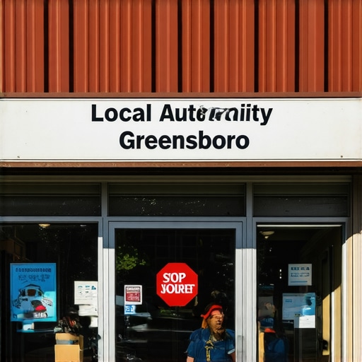 Professional storefront in Greensboro NC showcasing local business authenticity.
