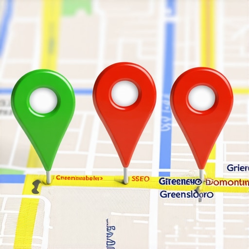 Visual representation of the Google Maps 3-pack ranking for Greensboro businesses