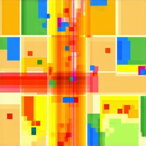 A map of Greensboro showing local search ranking fluctuations across different neighborhoods.