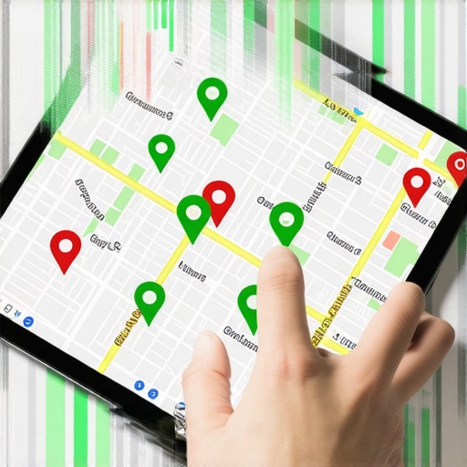 A digital map of Greensboro showing local SEO ranking performance markers for a business.