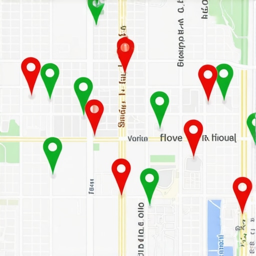 A visual representation of local search rankings across Greensboro NC using a geogrid tool.