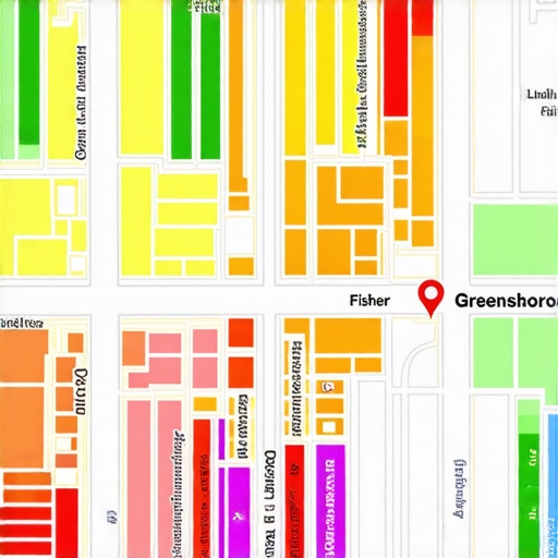A visual representation of local SEO search rankings across Greensboro NC neighborhoods.