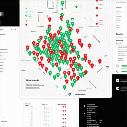 Local SEO grid tracking tool showing Google Maps rankings across Greensboro NC neighborhoods